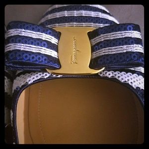 Brand New Salvatore Ferragamo Sequin Flats